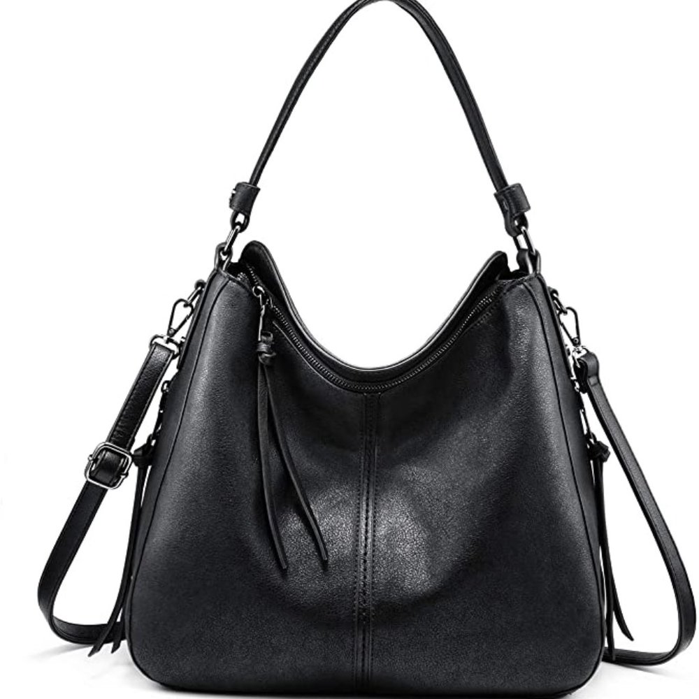 Large Hobo Bag/ Bucket Purse with handle and cross body strap